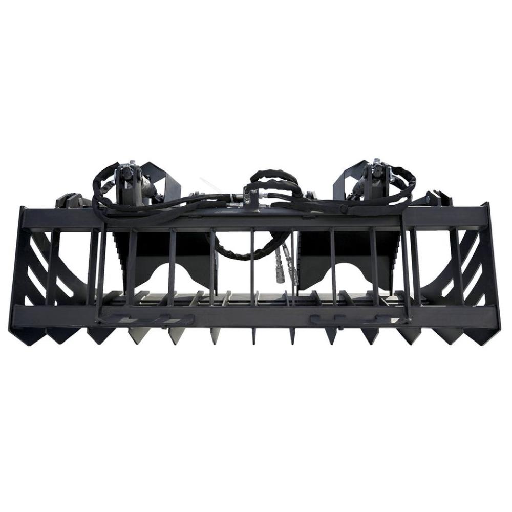 Value Industrial 72" Rock Grapple Bucket for Skid Steer - 20" grapple width - sturdy iron claws