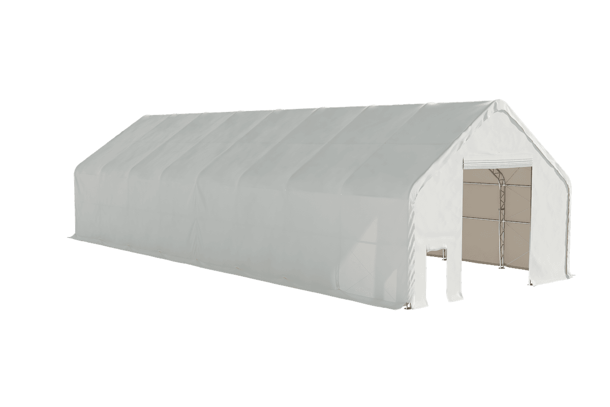 Value Industrial Double Trussed Storage Shelter - 30' wide x 80' length x 22' height