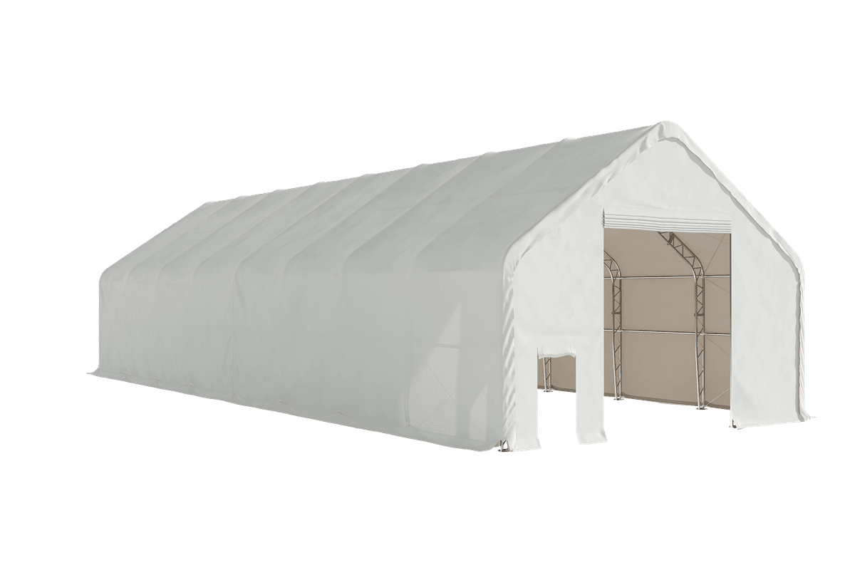 Value Industrial Double Trussed Storage Shelter - 30' wide x 80' length x 22' height
