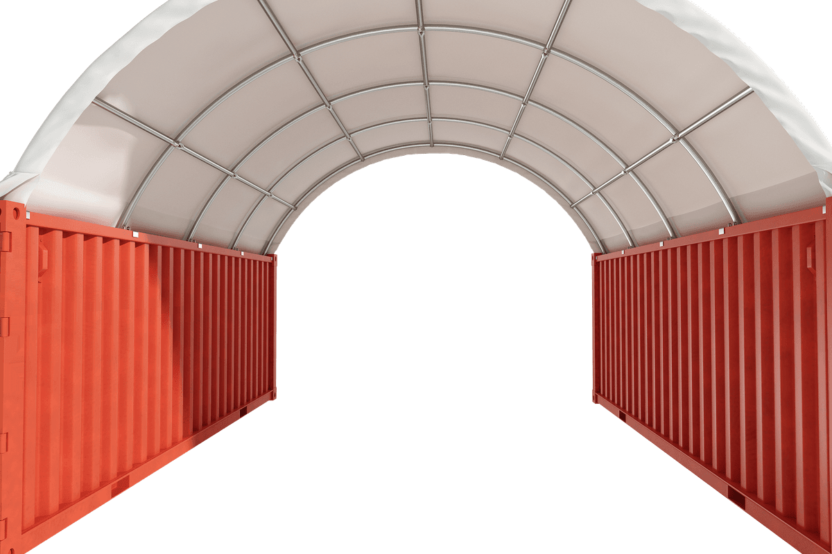 Value Industrial C2020 Container Shelter - 20' wide x 20' length