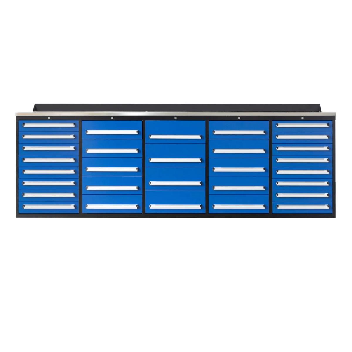 Value Industrial 10FT-30D Workbench Cabinets - 10 foot wide - 30 drawers