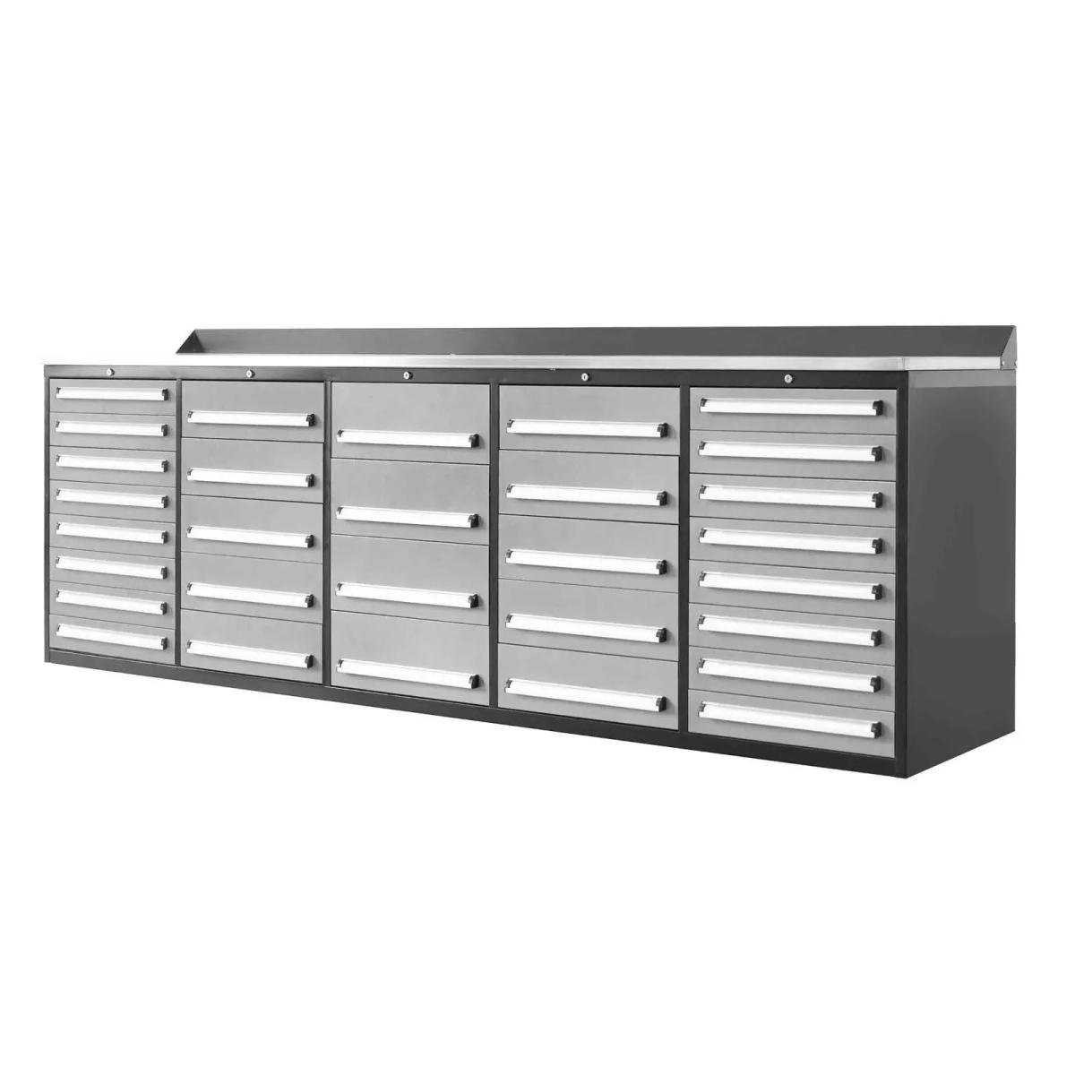 Value Industrial 10FT-30D Workbench Cabinets - 10 foot wide - 30 drawers