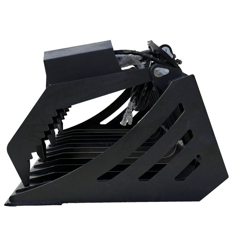 Value Industrial 72" Rock Grapple Bucket for Skid Steer - 20" grapple width - sturdy iron claws