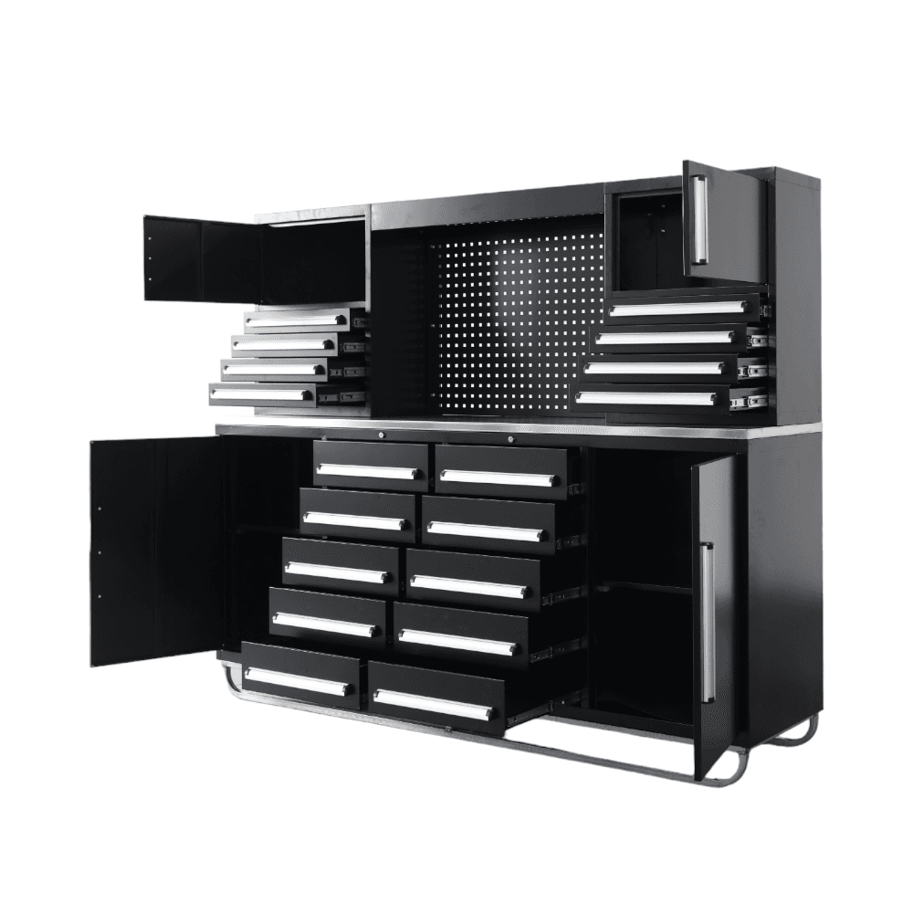 Value Industrial 7FT-18D-4C Workbench Cabinet - 7 foot wide - 18 drawers - 4 cabinets