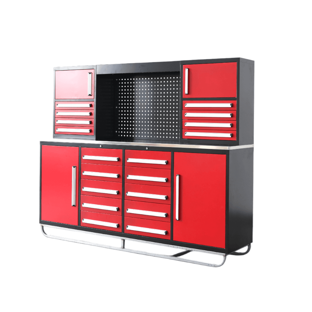 Value Industrial 7FT-18D-4C Workbench Cabinet - 7 foot wide - 18 drawers - 4 cabinets