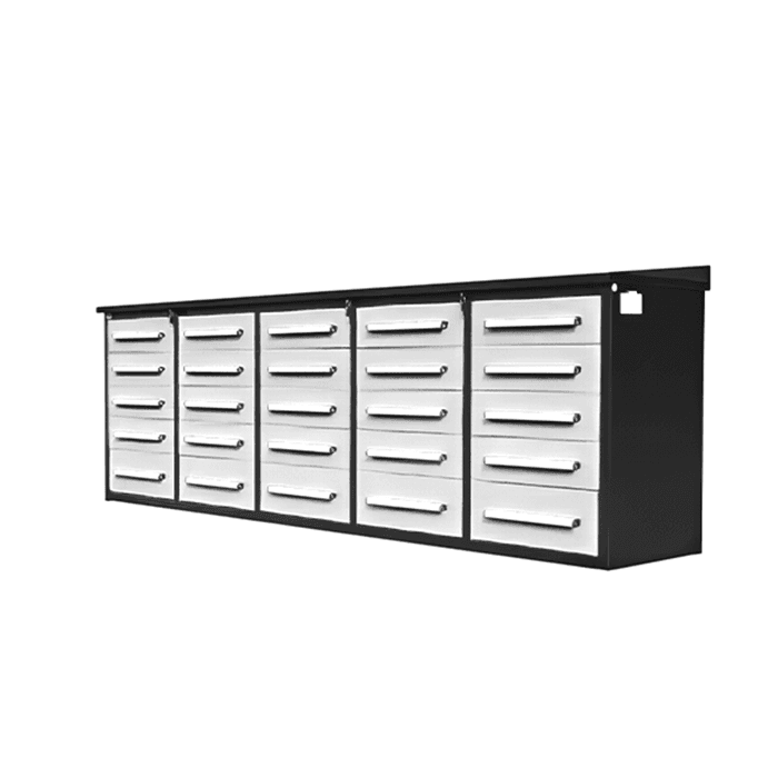 Value Industrial 10FT-25D Workbench Cabinets - 10 foot wide - 25 drawers