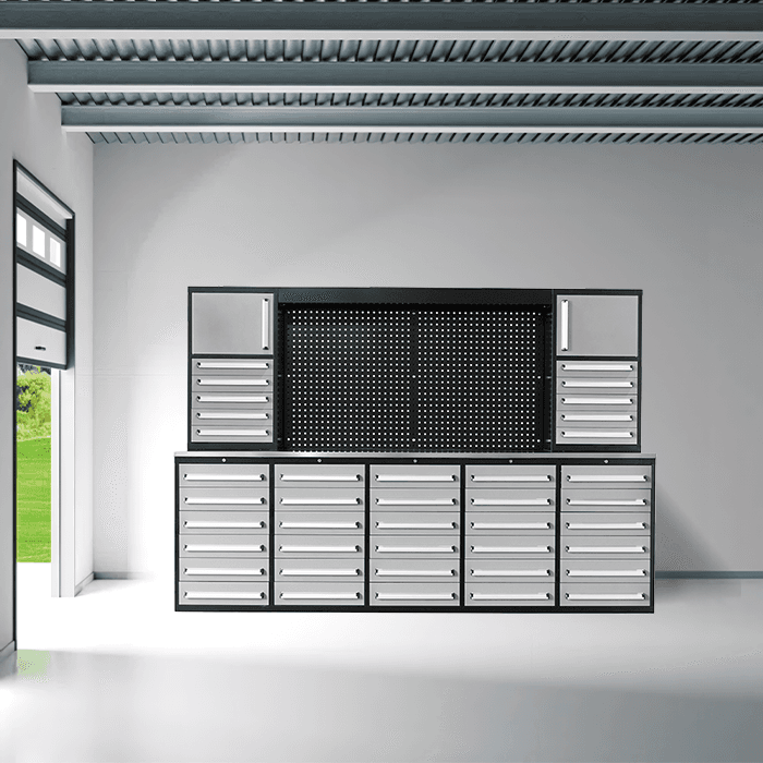 Value Industrial 10FT 40D-2 Workbench Cabinet - 10 foot wide - 40 drawers