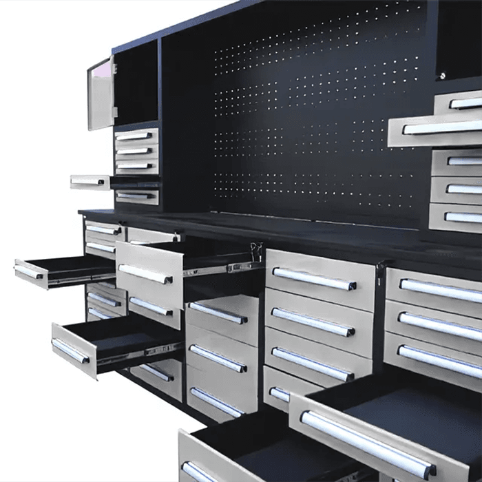 Value Industrial 10FT 40D-2 Workbench Cabinet - 10 foot wide - 40 drawers