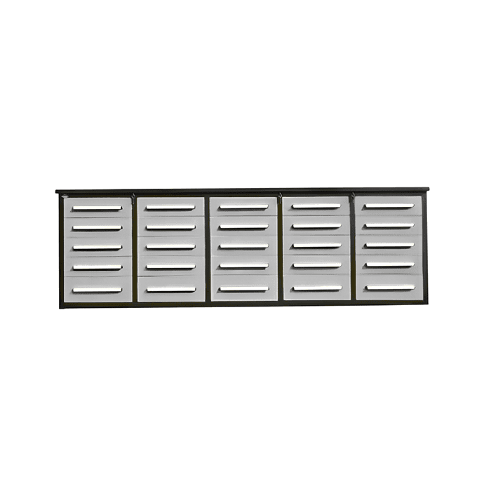 Value Industrial 10FT-25D Workbench Cabinets - 10 foot wide - 25 drawers