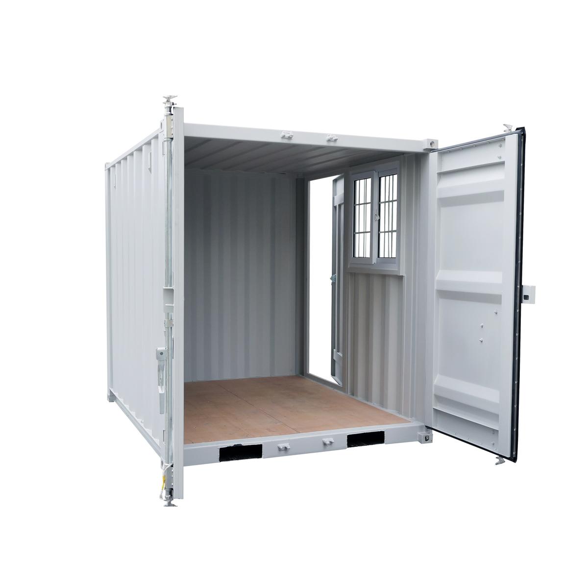 Value Industrial 11 Foot Container Office - 1 Window and 1 Man Door - Unrenovated
