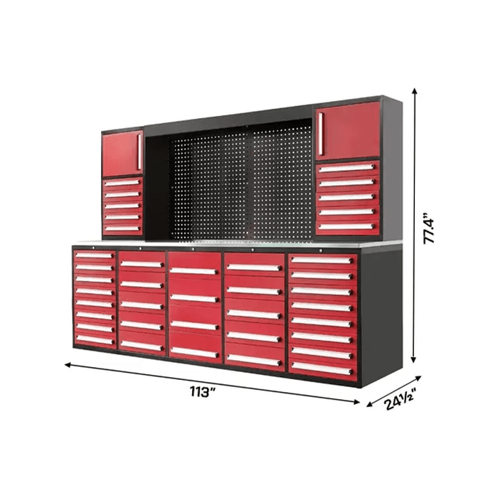 Value Industrial 10FT 40D-2 Workbench Cabinet - 10 foot wide - 40 drawers