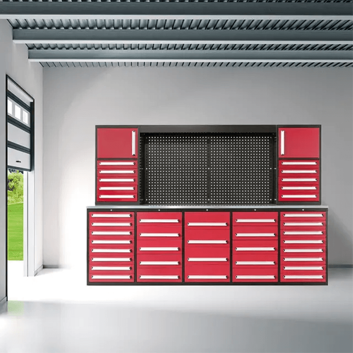 Value Industrial 10FT 40D-2 Workbench Cabinet - 10 foot wide - 40 drawers