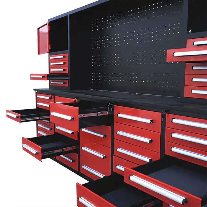 Value Industrial 10FT 40D-2 Workbench Cabinet - 10 foot wide - 40 drawers