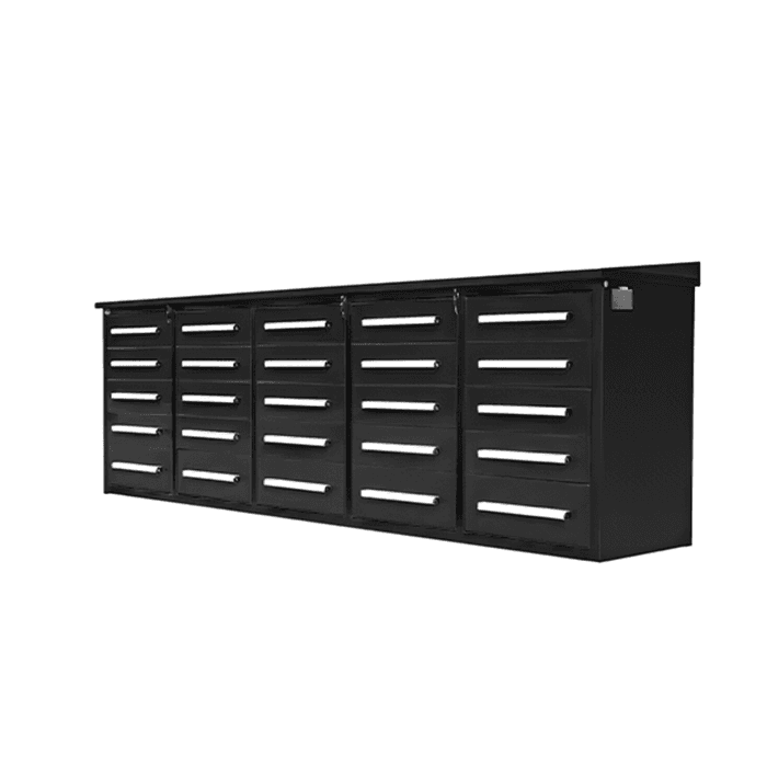 Value Industrial 10FT-25D Workbench Cabinets - 10 foot wide - 25 drawers