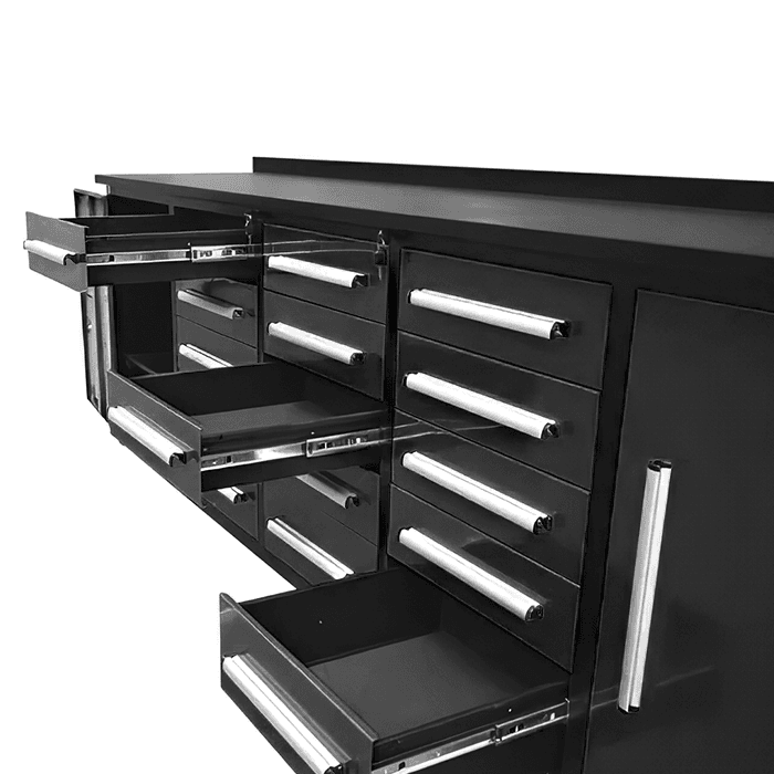 Value Industrial 10FT-15D Workbench Cabinets - 10 foot wide - 15 drawers