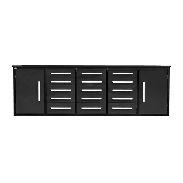 Value Industrial 10FT-15D Workbench Cabinets - 10 foot wide - 15 drawers