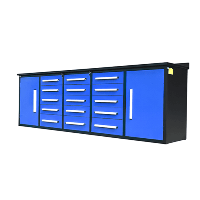 Value Industrial 10FT-15D Workbench Cabinets - 10 foot wide - 15 drawers