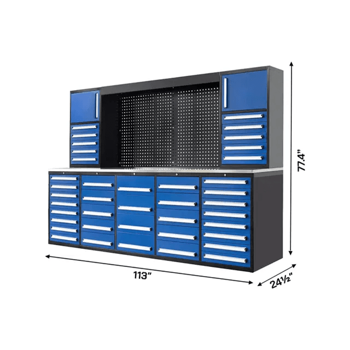 Value Industrial 10FT 40D-2 Workbench Cabinet - 10 foot wide - 40 drawers