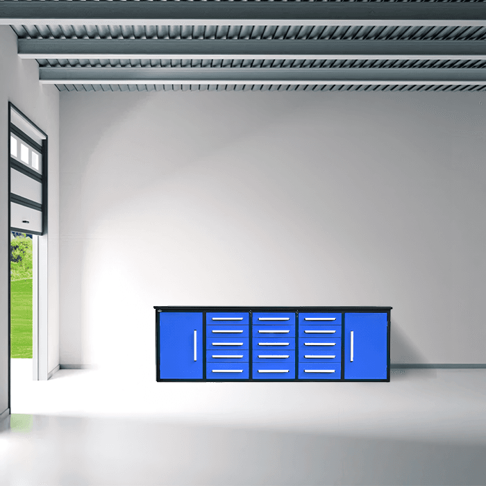Value Industrial 10FT-15D Workbench Cabinets - 10 foot wide - 15 drawers