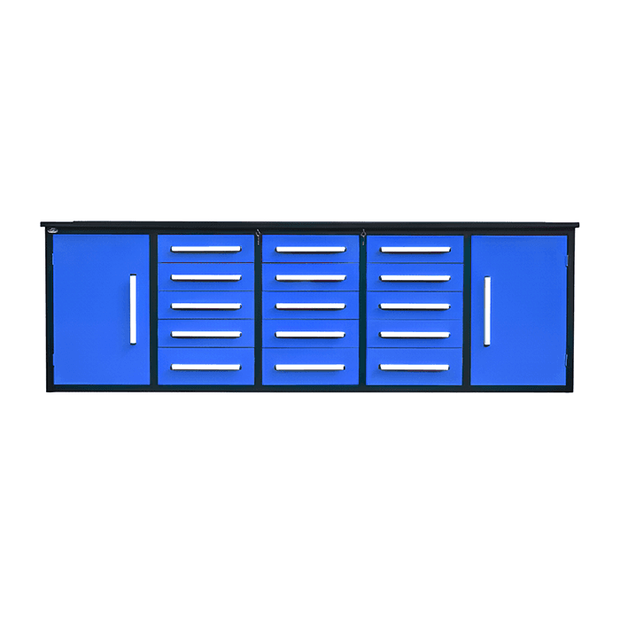 Value Industrial 10FT-15D Workbench Cabinets - 10 foot wide - 15 drawers