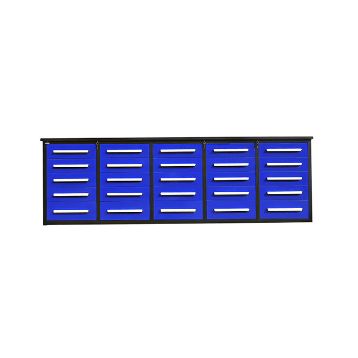 Value Industrial 10FT-25D Workbench Cabinets - 10 foot wide - 25 drawers