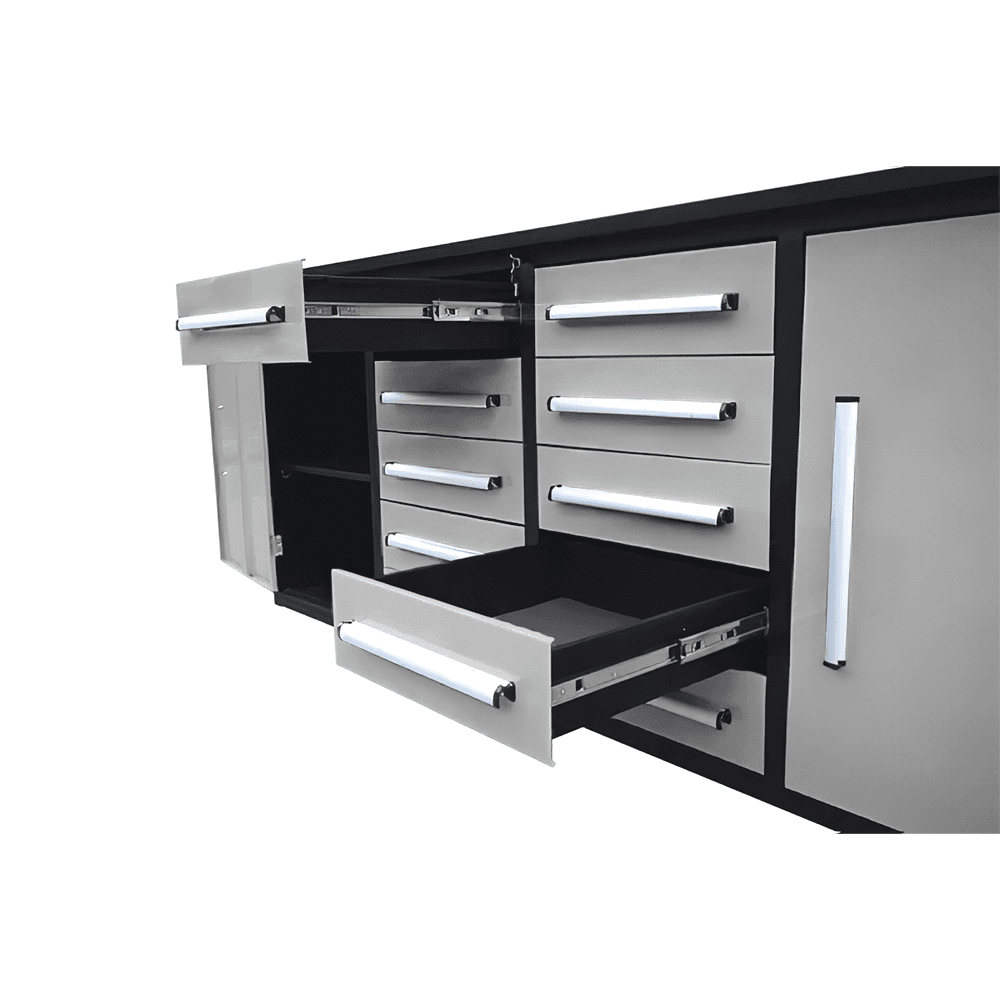 Value Industrial 7FT-10D Workbench Cabinets - 7 foot wide - 10 drawers