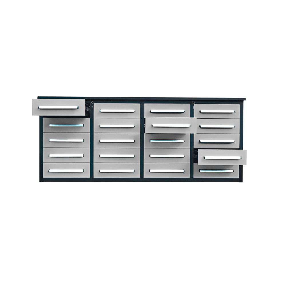 Value Industrial 7FT-20D Workbench Cabinets - 7 foot wide - 20 drawer