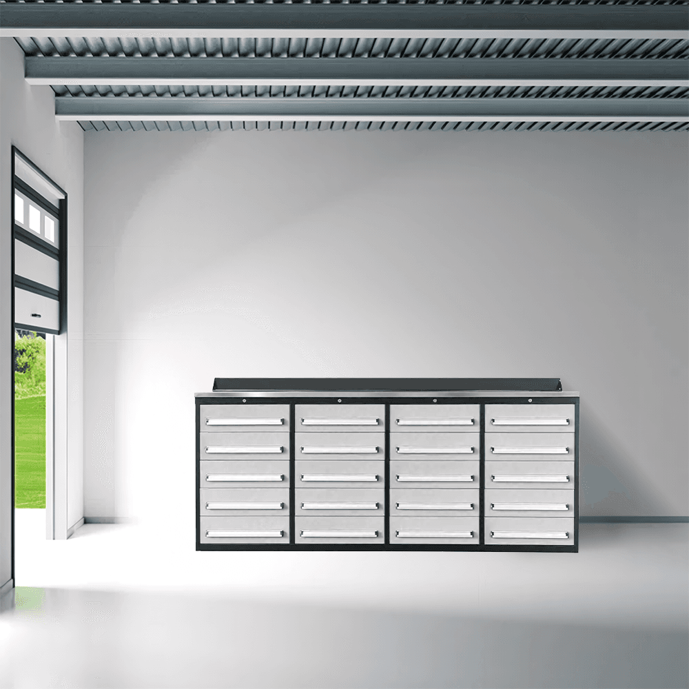 Value Industrial 7FT-20D Workbench Cabinets - 7 foot wide - 20 drawer