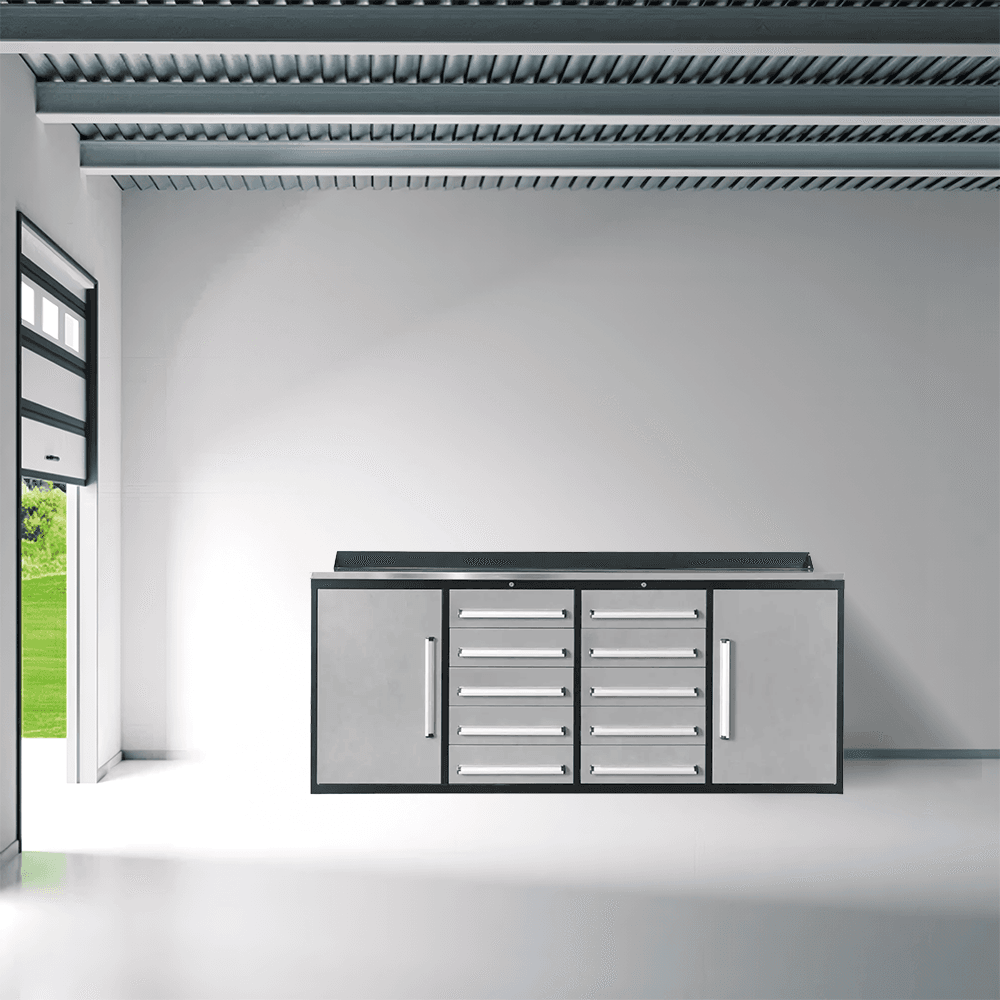 Value Industrial 7FT-10D Workbench Cabinets - 7 foot wide - 10 drawers