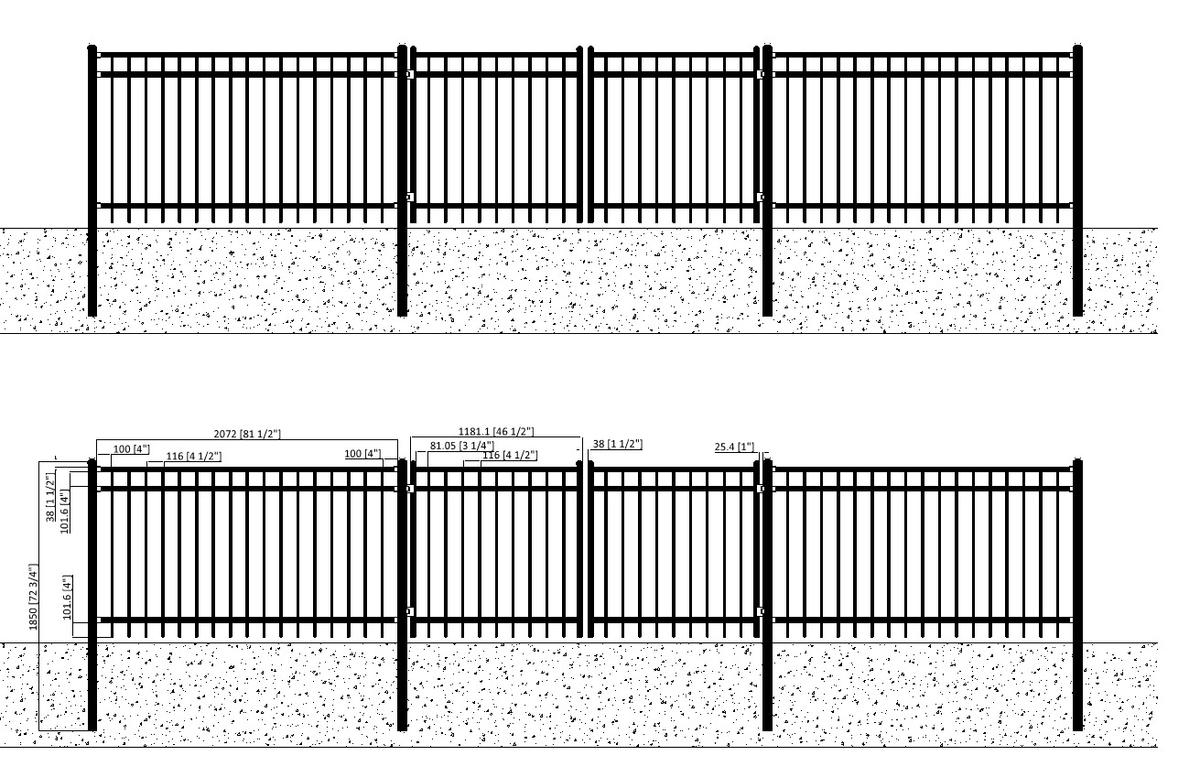 Value Industrial 147 ft Industrial Flat Top Fence, 7'x4', Steel, 20 Panels + 2 Gates