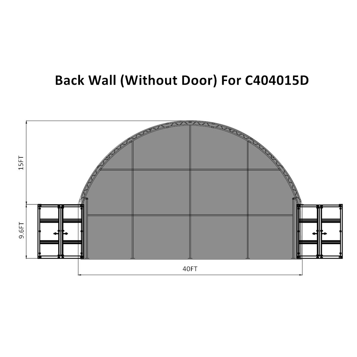Value Industrial Front & Back Wall Kit For C404015D Double Truss Container Shelter