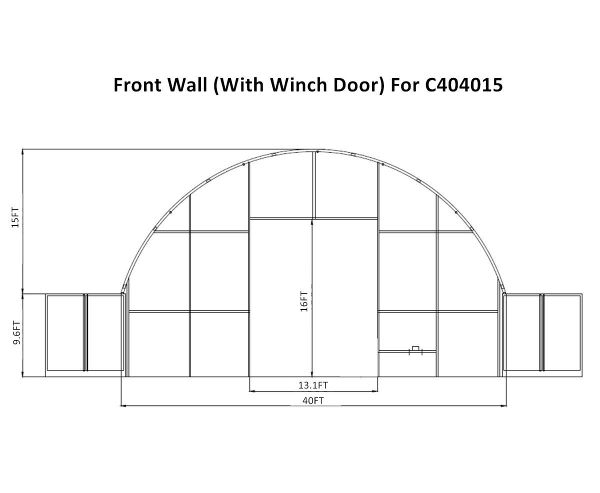 Value Industrial Front & Back Wall Kit For C404015