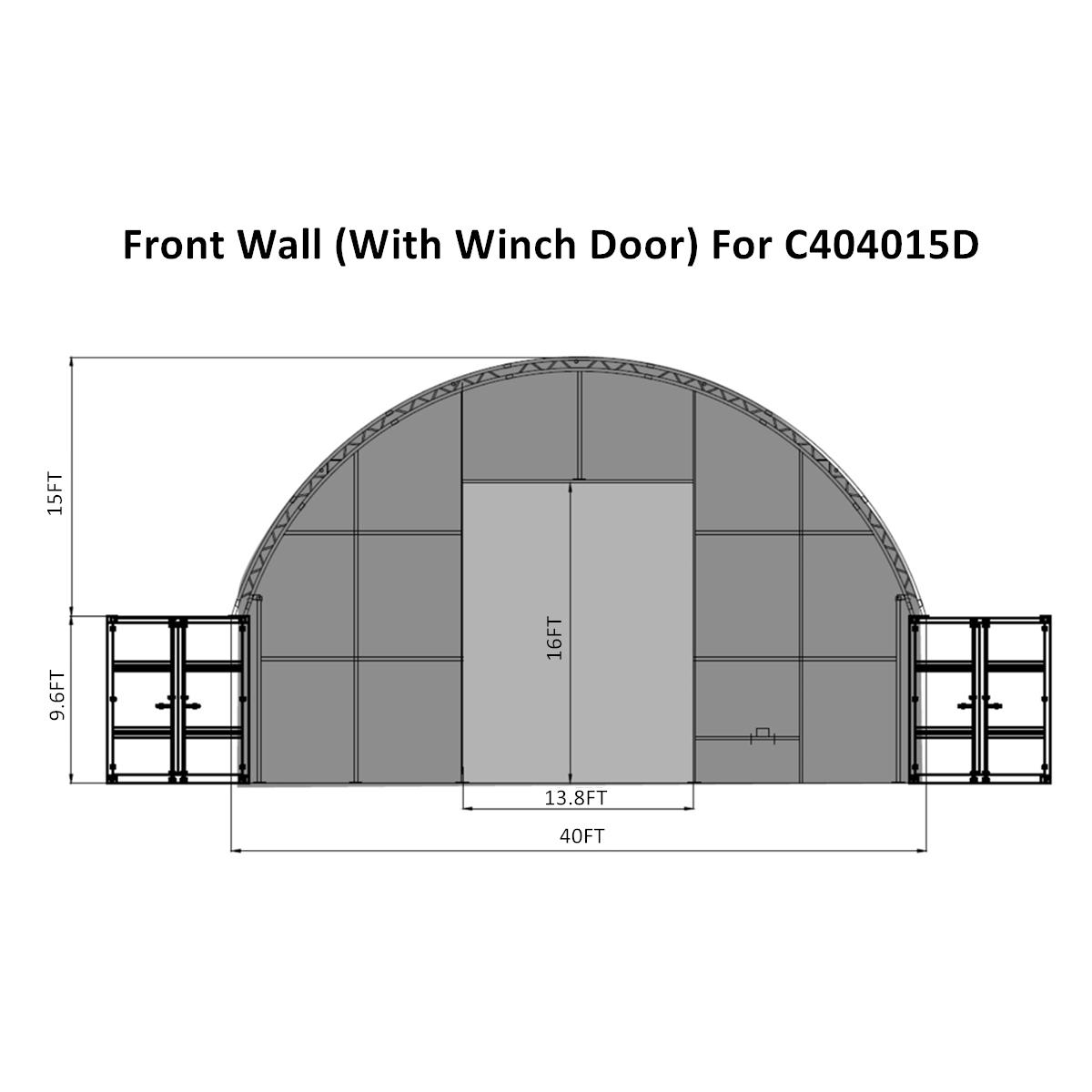 Value Industrial Front & Back Wall Kit For C404015D Double Truss Container Shelter