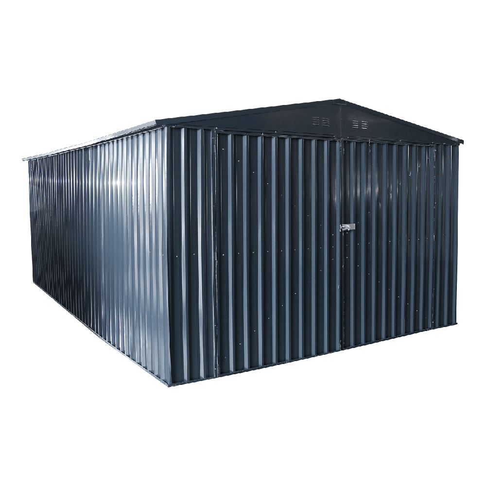 Value Industrial 11' X 20' Metal Garage Shed - zinc steel frame - 75 mph wind resistance