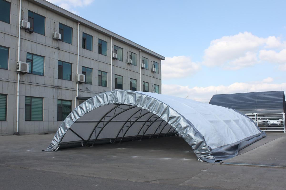 Value Industrial Double Trussed Container Shelter - 20' wide x 20' length x 6.5' height