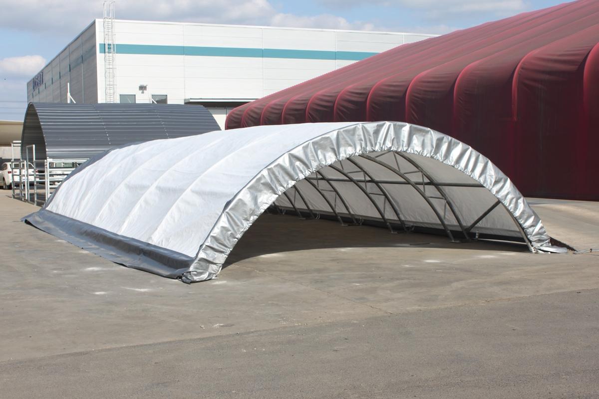 Value Industrial Double Trussed Container Shelter - 20' wide x 20' length x 6.5' height