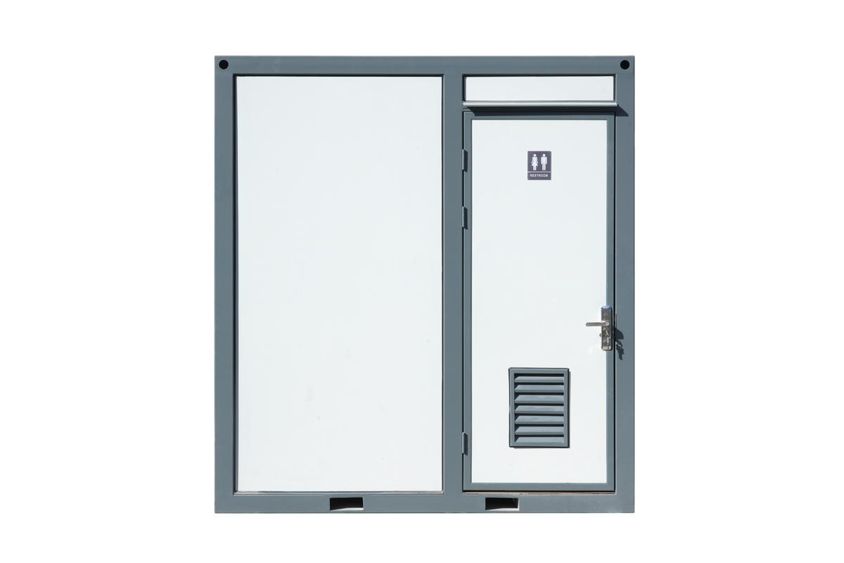 Value Industrial Mobile Toilet with Bathroom - simple elegant design - external sceptic & power