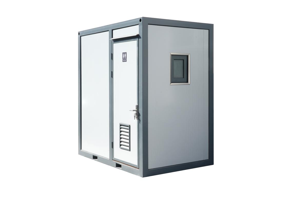 Value Industrial Mobile Toilet with Bathroom - simple elegant design - external sceptic & power