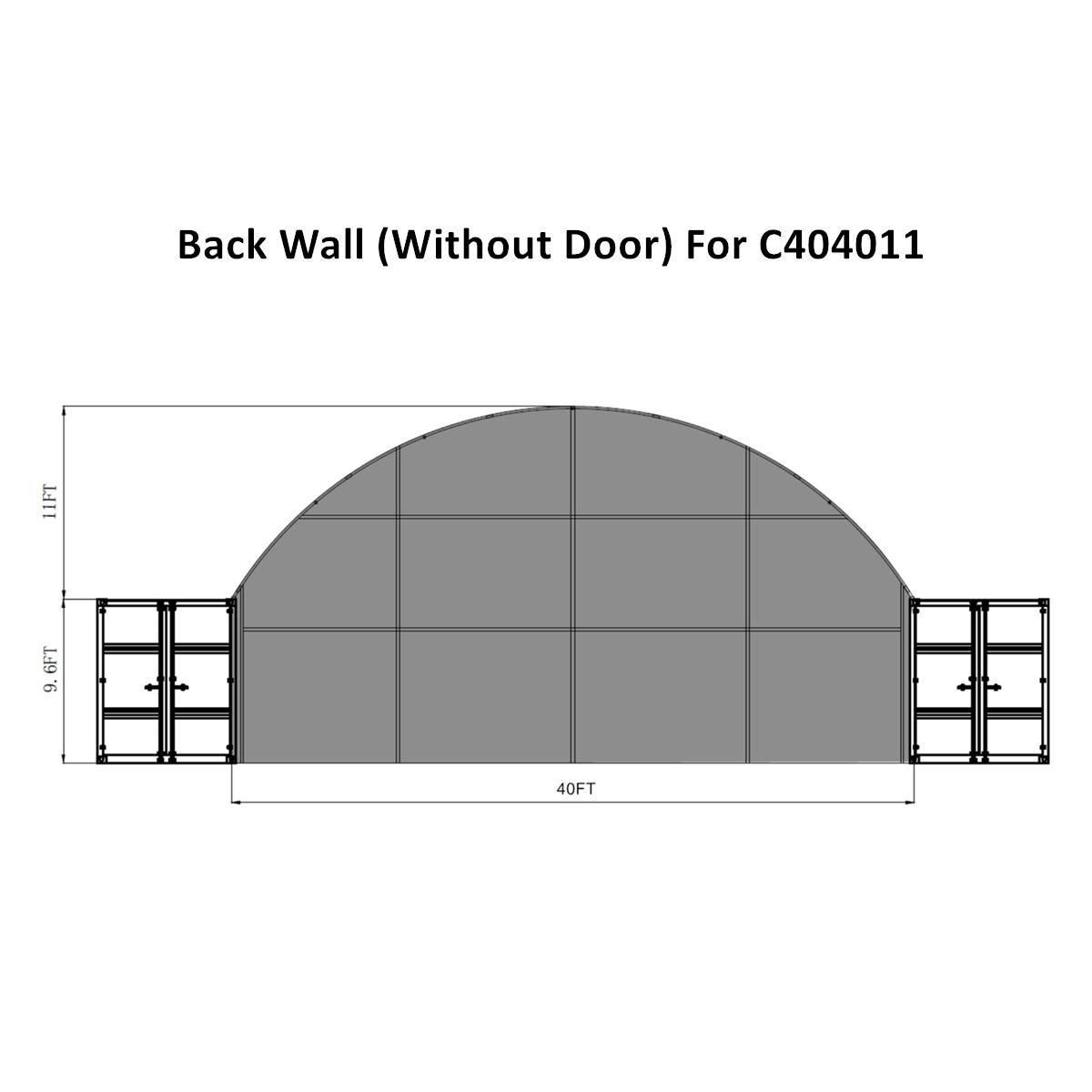 Value Industrial Front & Back Wall Kit For C404011 Container Shelter