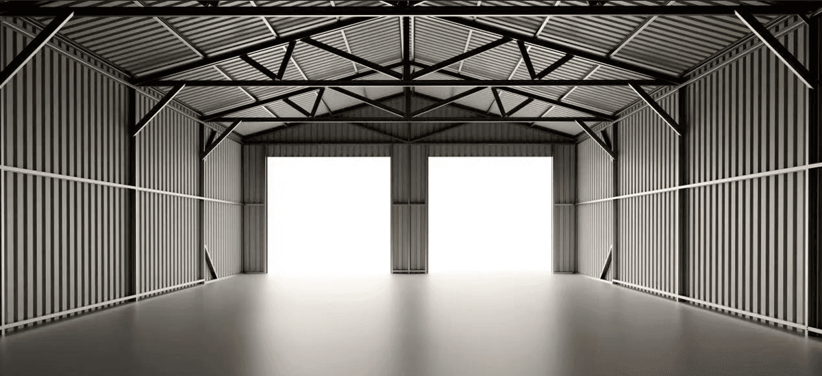 Value Industrial 25FT×33FT Double Door Metal Warehouse Shed