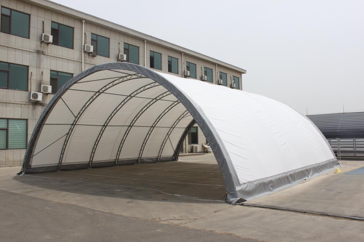 Value Industrial Double Trussed Container Shelter - 40' wide x 40' length x 15' height