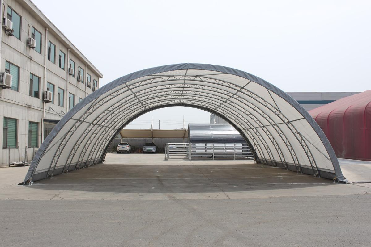 Value Industrial Double Trussed Container Shelter - 40' wide x 40' length x 15' height